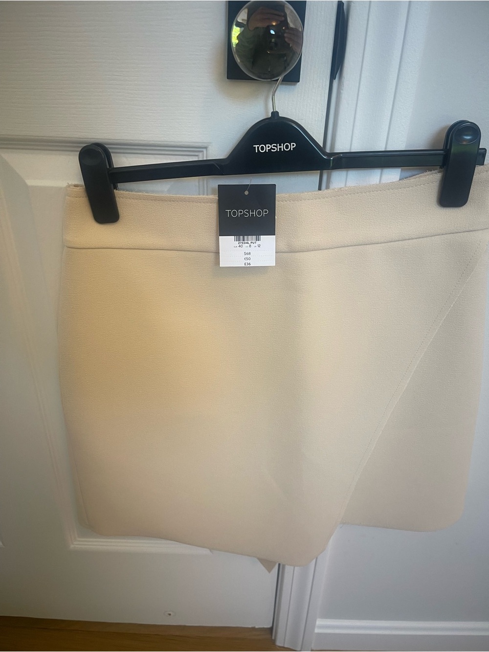 Topshop Beige Mini Skirt